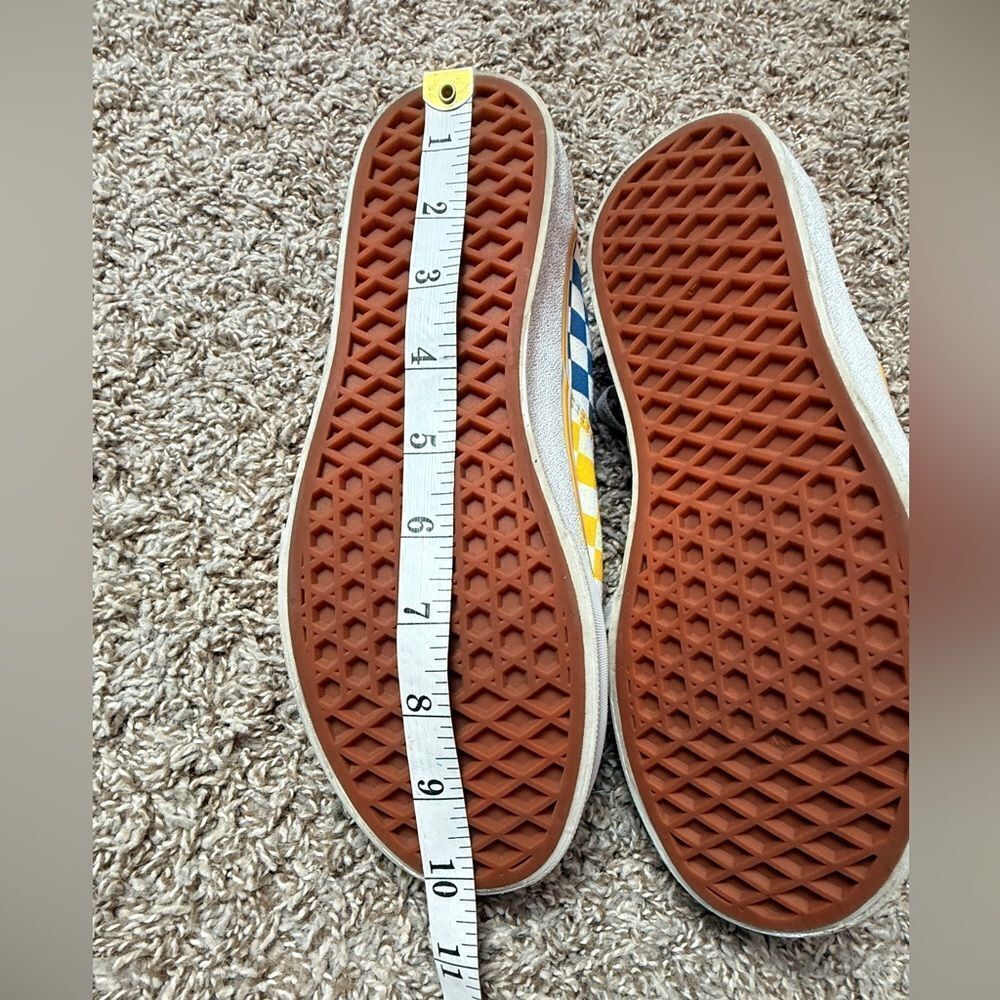 Vans Red, Blue& Yellow Checkered Sneakers - Picture 5 of 6